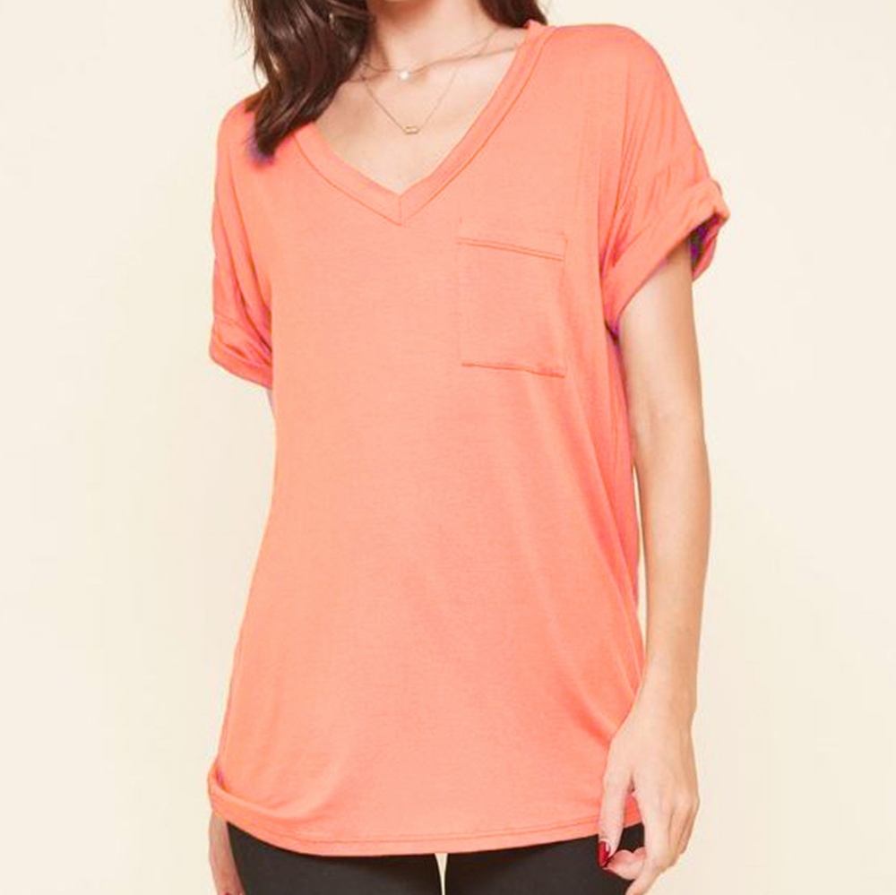 Boyfriend V-Neck Top- CLEARANCE SALE